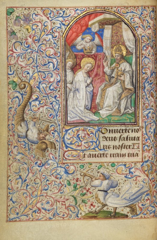 The Coronation of the Virgin; Hours of Simon de Varie, 1455. Creator: Dunois Master.