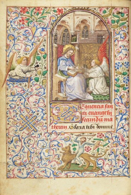 Saint Matthew; Hours of Simon de Varie, 1455. Creator: Dunois Master.