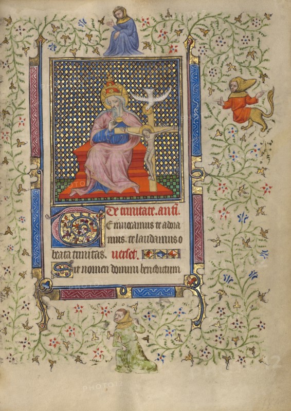 The Throne of Grace Trinity; Book of Hours, about 1410. Creator: Unknown.