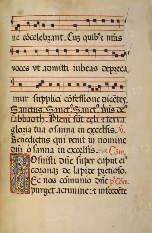 Decorated Initial P: Decorated Initial H; Missal of Bishop Antonio Scarampi, 1567. Creator: Fra Vincentius a Fundis.