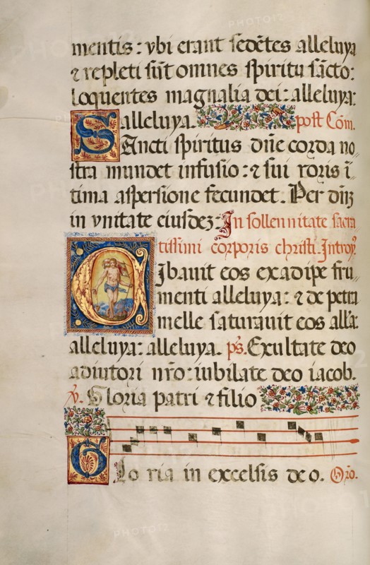 Initial C: The Resurrected Christ; Missal of Bishop Antonio Scarampi, 1567. Creator: Fra Vincentius a Fundis.