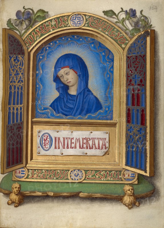 Portable Altarpiece with the Weeping Madonna; Book of Hours, about 1480-1490. Creator: Georges Trubert.
