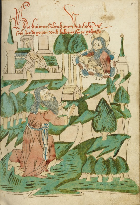 The Calling of Abraham; Barlaam und Josaphat, 1469. Creators: Hans Schilling, Diebolt Lauber.