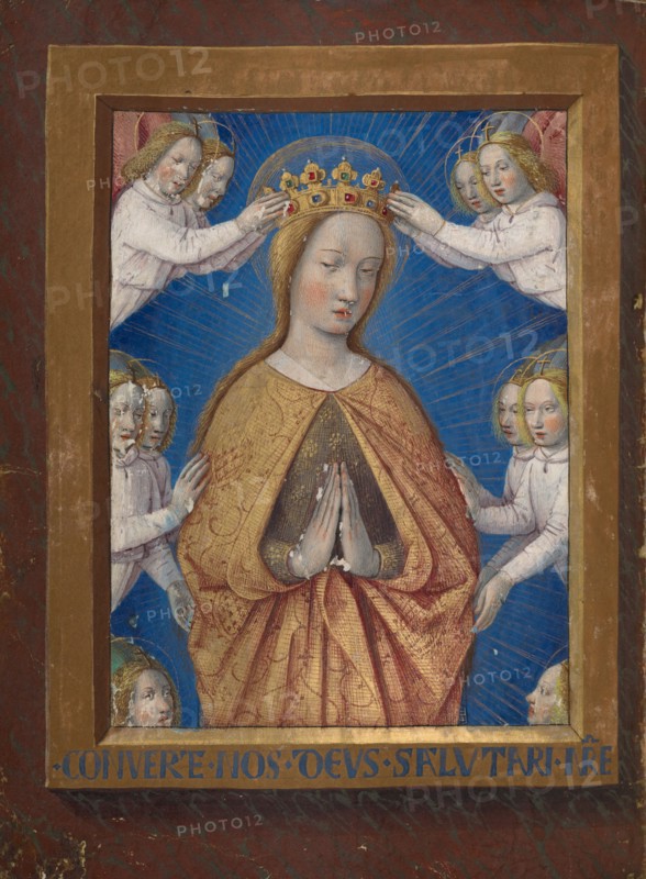 The Coronation of the Virgin; Book of Hours, about 1480-1490. Creator: Jean Bourdichon.