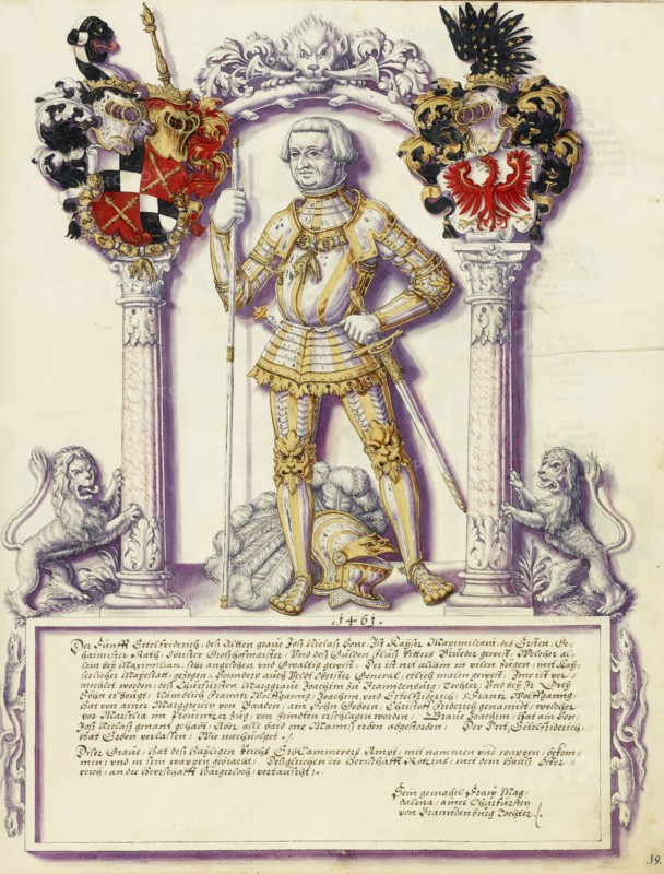 Eitelfriedrich V Hohenzollern; Chronicle of the Hohenzollern Family, about 1572. Creator: Jorg Ziegler.
