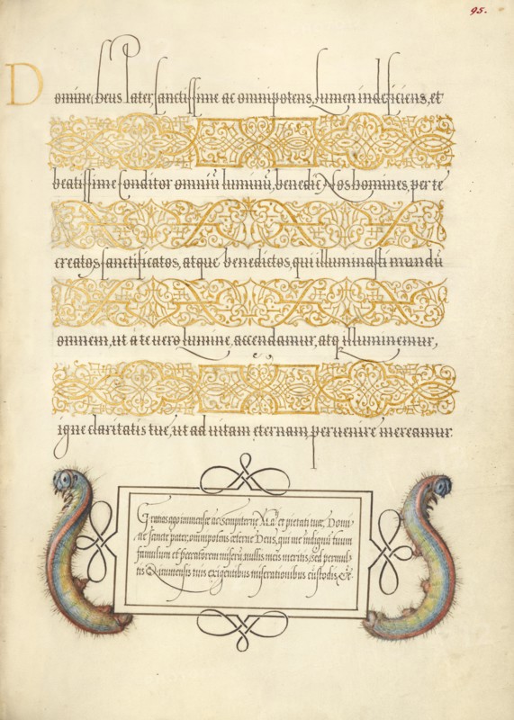 Caterpillars; Mira calligraphiae monumenta, 1561-1562; illumination added 1591-1596. Creator: Joris Hoefnagel.