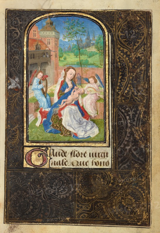 The Virgin and Child with Angels; Prayer Book of Charles the Bold, 1469. Creator: Lieven van Lathem.