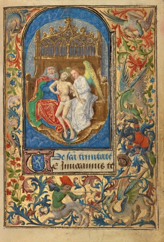 The Trinity; Prayer Book of Charles the Bold, 1469. Creator: Lieven van Lathem.