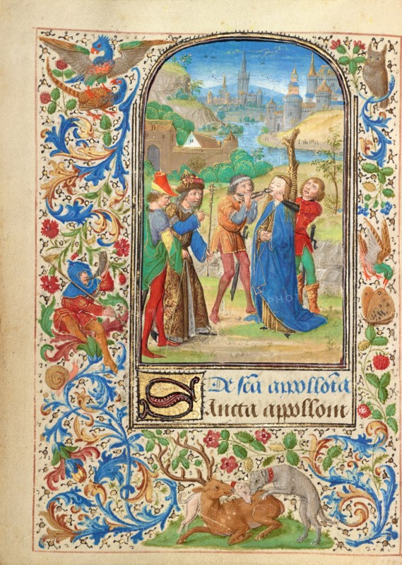 The Martyrdom of Saint Apollonia; Prayer Book of Charles the Bold, 1469. Creator: Lieven van Lathem.
