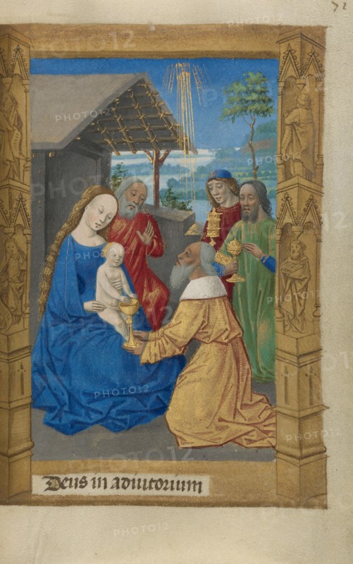 The Adoration of the Magi; Book of Hours, 1478. Creator: Master of Guillaume Lambert.