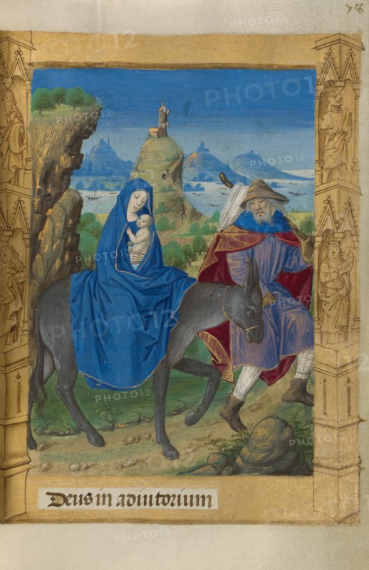 The Flight into Egypt; Book of Hours, 1478. Creator: Master of Guillaume Lambert.