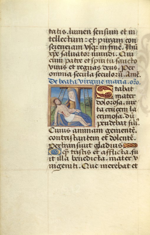 Pietà; Poncher Hours, about 1500. Creator: Master of Jacques de Besancon.