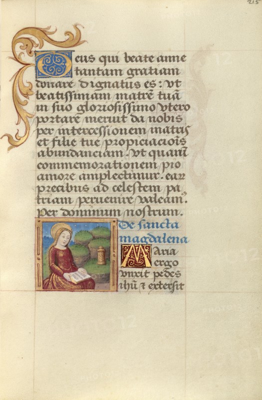 Saint Mary Magdalene; Poncher Hours, about 1500. Creator: Master of Jacques de Besancon.