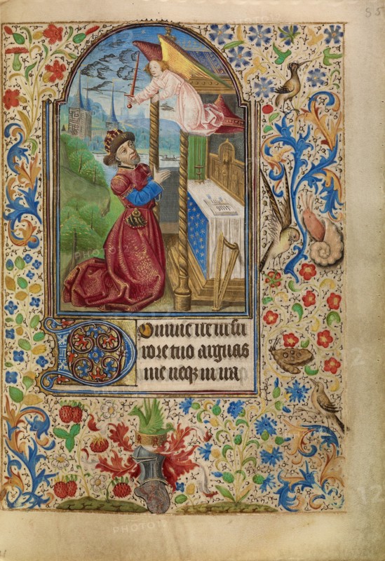 David in Prayer; Book of Hours, about 1466-1470. Creator: Master of Jacques of Luxembourg.
