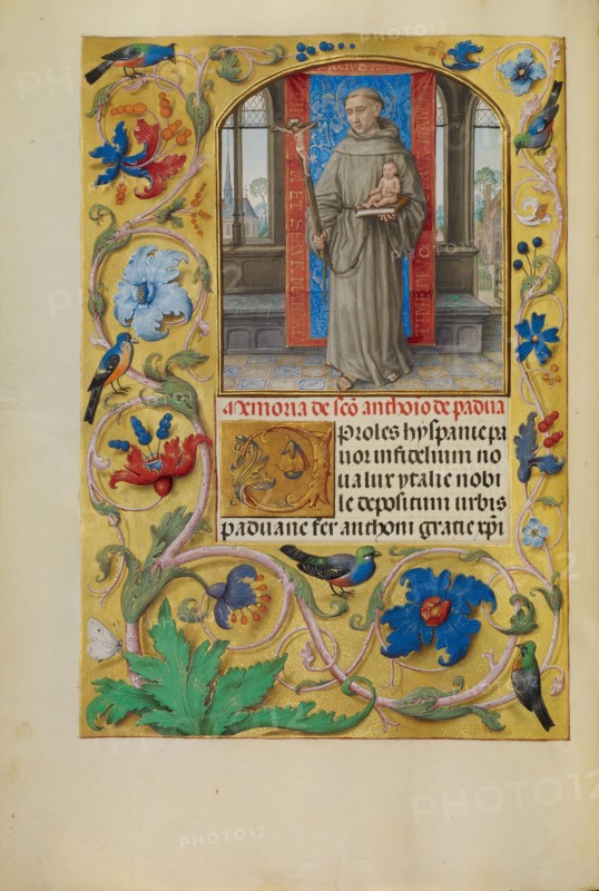Saint Anthony of Padua; Spinola Hours, about 1510-1520. Creator: Master of James IV of Scotland.