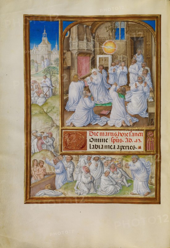 Pentecost; Spinola Hours, about 1510-1520. Creator: Master of James IV of Scotland.