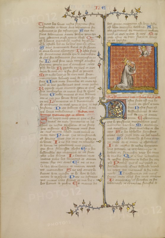 David Pointing to His Eye, about 1360-1370. Creator: Master of Jean de Mandeville.
