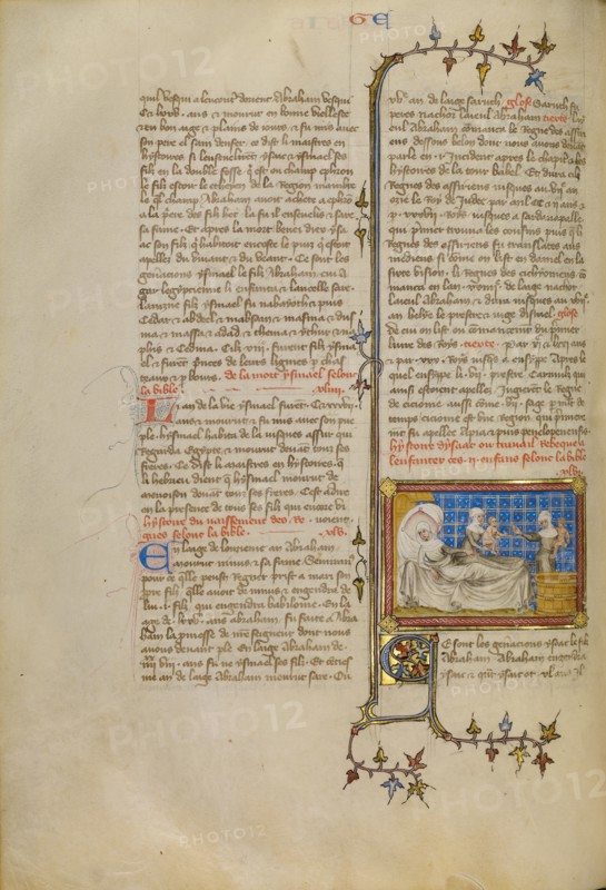 The Birth of Esau and Jacob, about 1360-1370. Creator: Master of Jean de Mandeville.