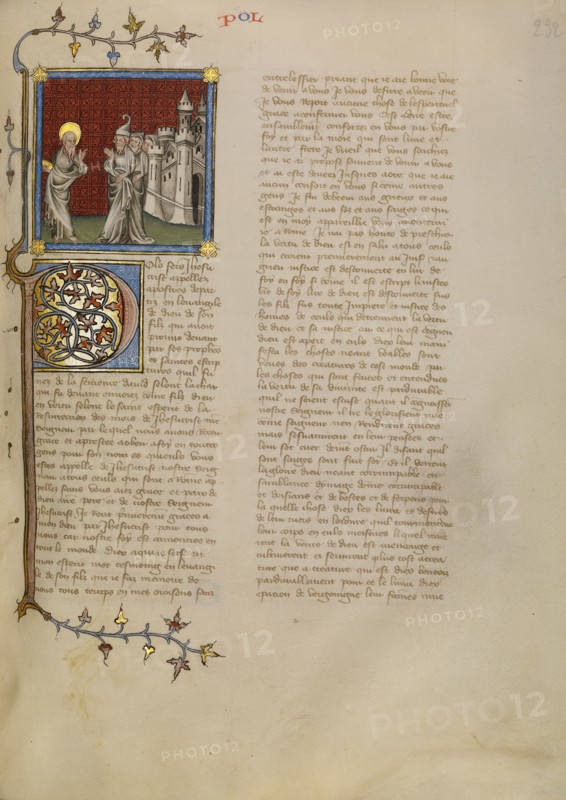 Saint Paul Speaking to the Romans, about 1360-1370. Creator: Master of Jean de Mandeville.