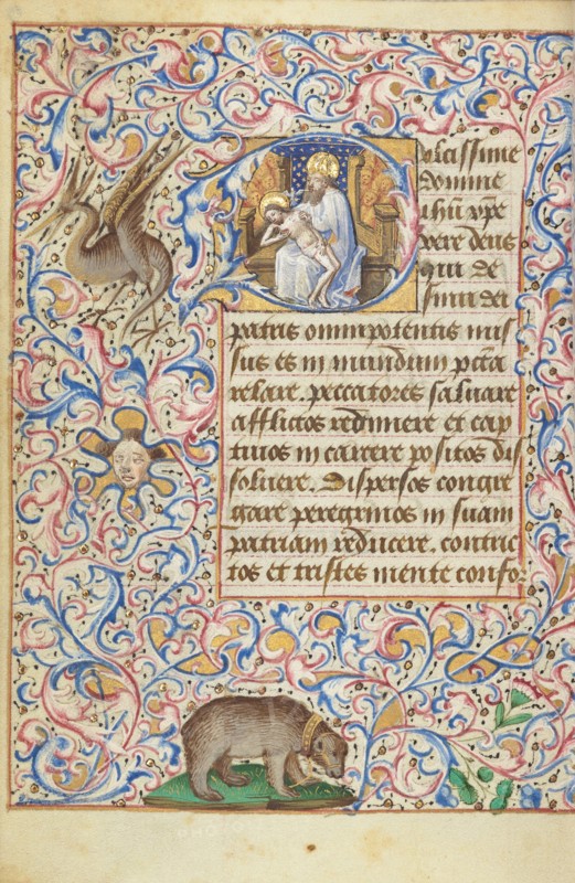 The Throne of Grace Trinity; Hours of Simon de Varie, 1455. Creator: Master of Jean Rolin II.