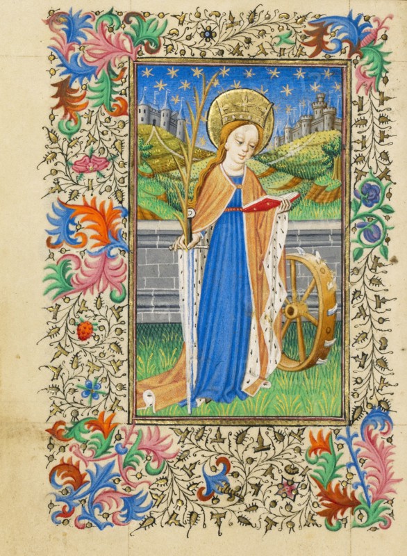 Saint Catherine of Alexandria; Book of Hours, about 1430-1440. Creator: Fastolf Master.