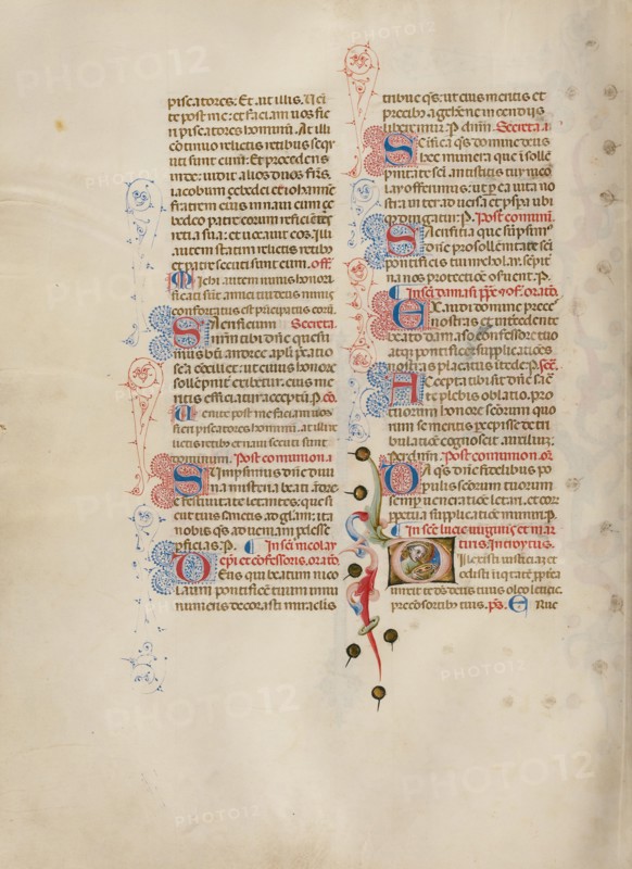 Initial D: Saint Lucy; Missal, between about 1389 and 1400. Creator: Master of the Brussels Initials.