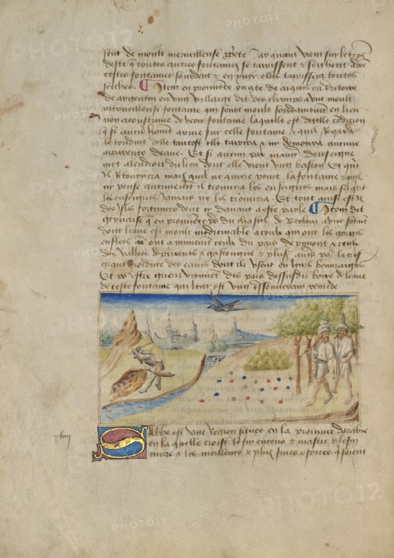 Kingdom of Sheba; Livre des merveilles du monde (Book of the Marvels of the World), about 1460-1465. Creator: Master of the Geneva Boccaccio.