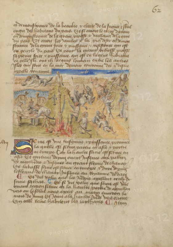 Scythia; Livre des merveilles du monde (Book of the Marvels of the World), about 1460-1465. Creator: Master of the Geneva Boccaccio.