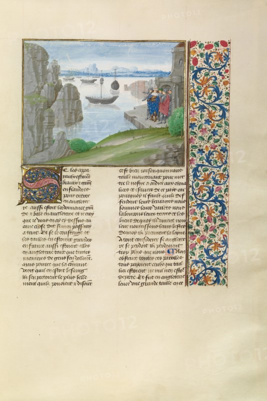 King Charles VI of France in Flanders, c1380s; Chroniques (Book Three), about 1480-1483. Creator: Master of the Getty Froissart.