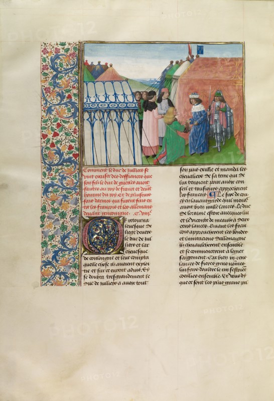 King Charles VI of France Receiving the Duke of Jülich, c1390s; about 1480-1483. Creator: Master of the Getty Froissart.