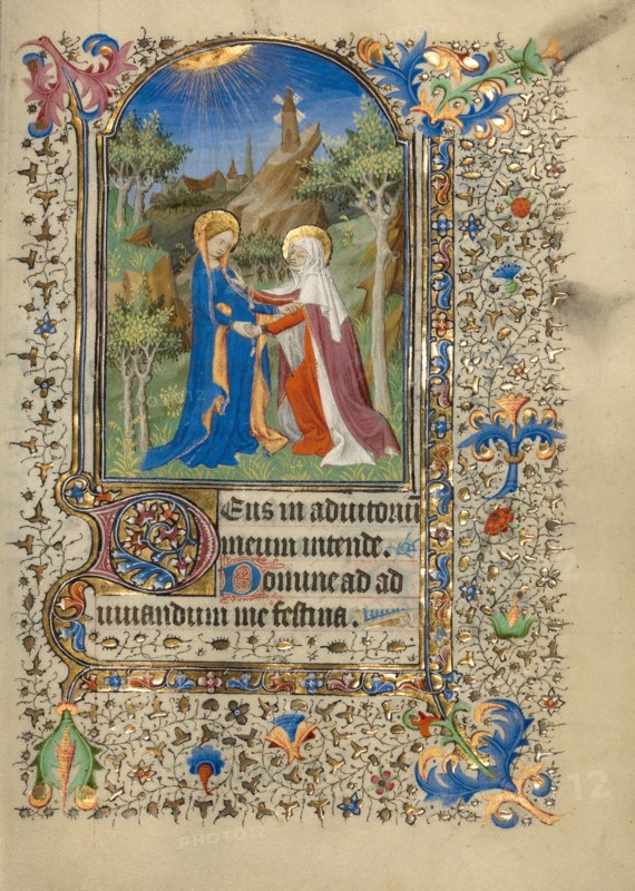 The Visitation; Book of Hours, about 1420-1430. Creator: Master of the Harvard Hannibal.