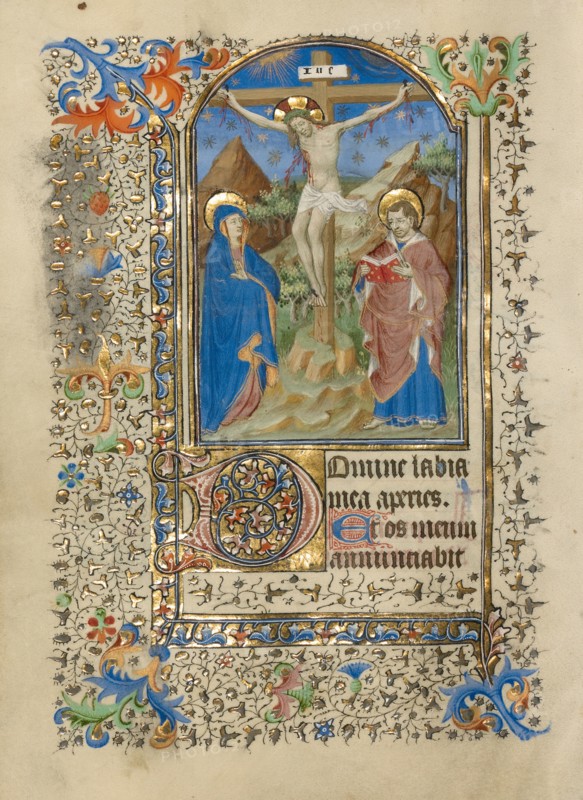 The Crucifixion; Book of Hours, about 1420-1430. Creator: Master of the Harvard Hannibal.