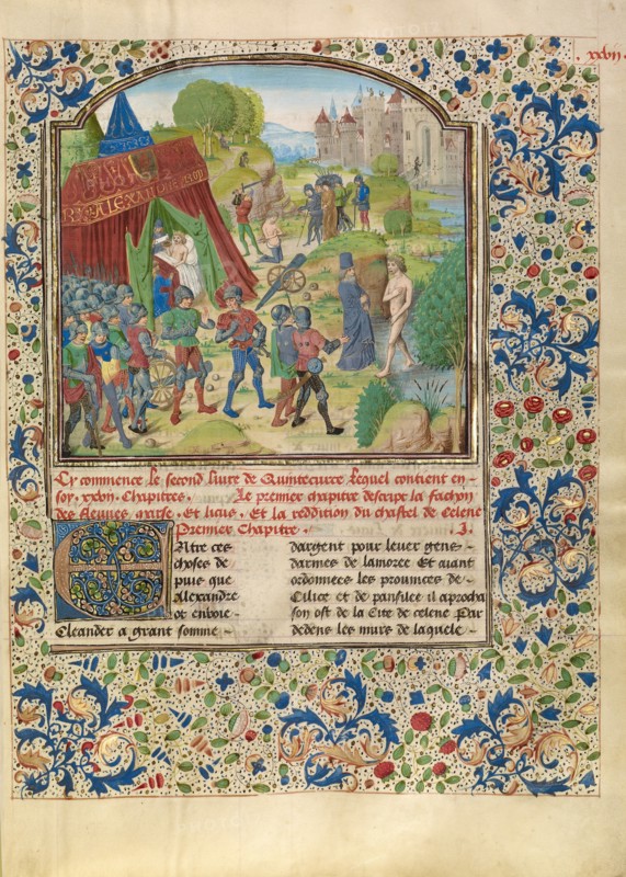 Alexander's Illness at the Cydnus River and the Death of Sisinnes, about 1470-1475. Creator: Master of the Jardin de vertueuse consolation.