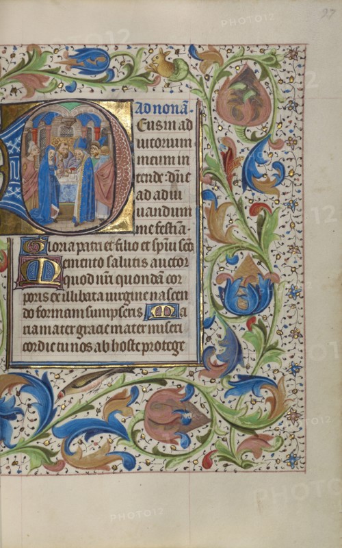 Initial D: The Presentation in the Temple; Book of Hours, about 1450-1455. Creator: Master of the Lee Hours.