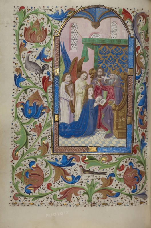 The Coronation of the Virgin; Book of Hours, about 1450-1455. Creator: Master of Wauquelin's Alexander.