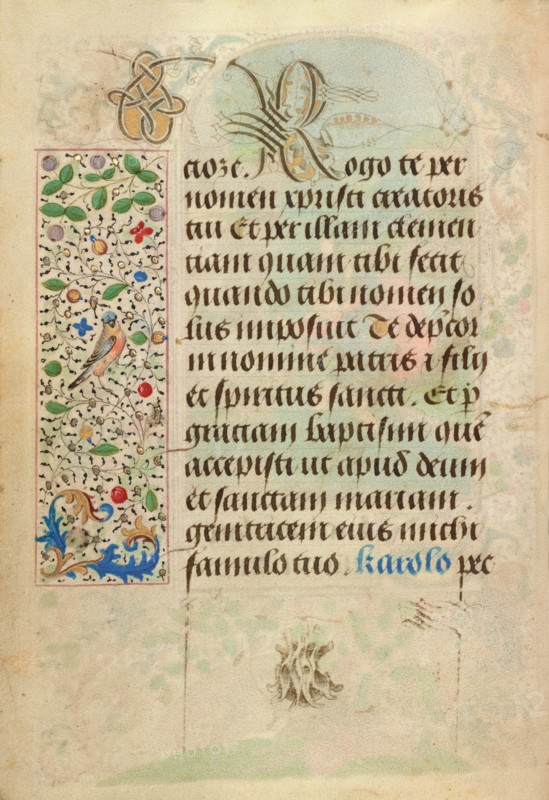 Decorated Text Page; Prayer Book of Charles the Bold, 1469. Creator: Nicolas Spierinc.