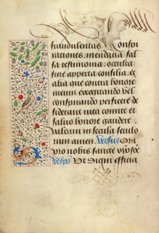 Decorated Text Page; Prayer Book of Charles the Bold, 1469. Creator: Nicolas Spierinc.