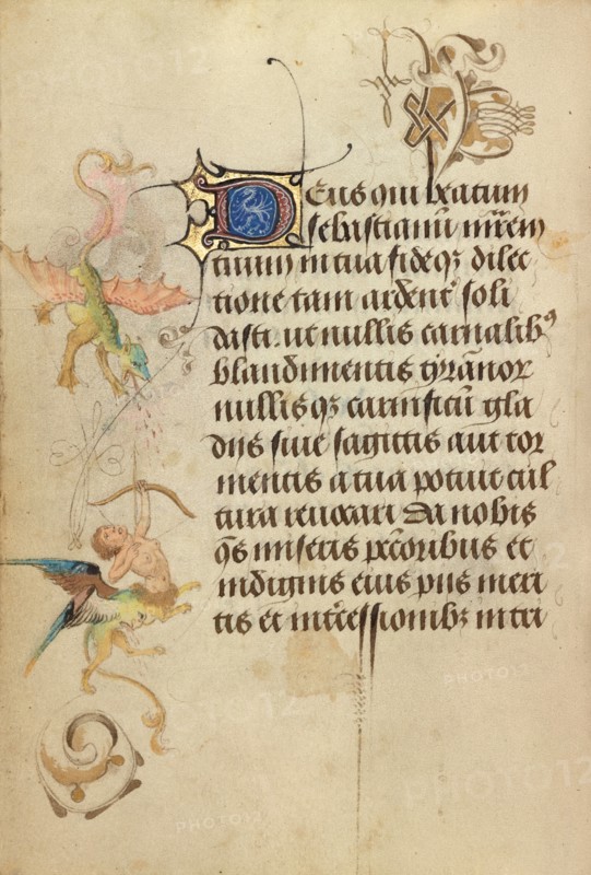 Decorated Text Page; Prayer Book of Charles the Bold, 1469. Creator: Nicolas Spierinc.