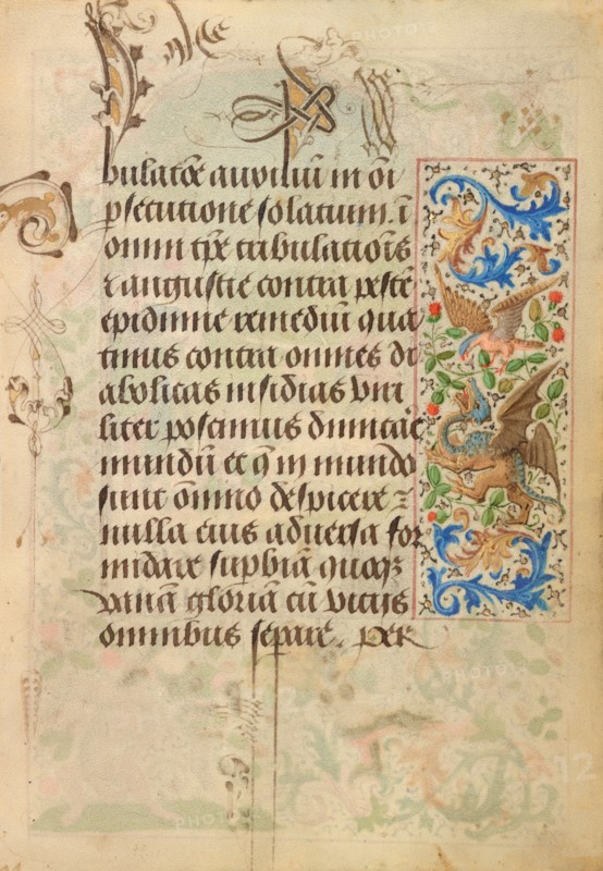 Decorated Text Page; Prayer Book of Charles the Bold, 1469. Creator: Nicolas Spierinc.