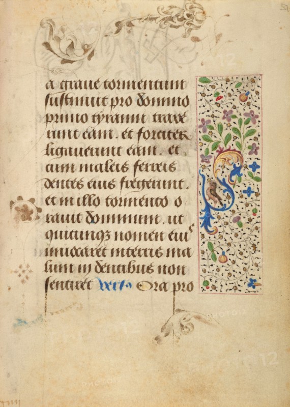 Decorated Text Page; Prayer Book of Charles the Bold, 1469. Creator: Nicolas Spierinc.