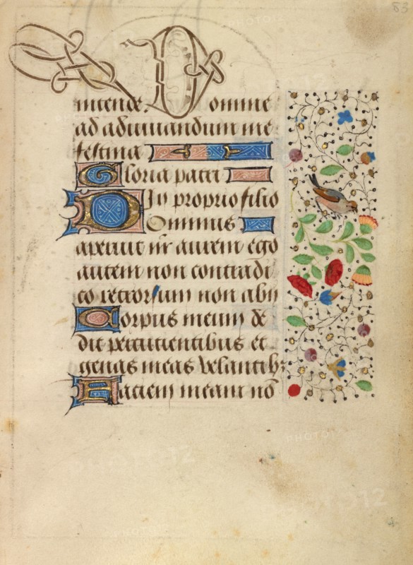 Decorated Text Page; Prayer Book of Charles the Bold, about 1471. Creator: Nicolas Spierinc.