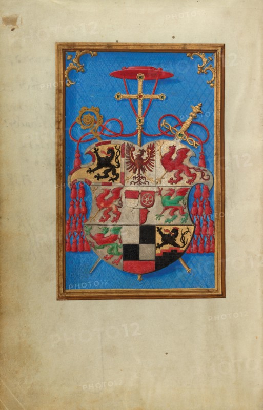 Blazon of Cardinal Albrecht von Brandenburg, about 1525-1530. Creator: Simon Bening.
