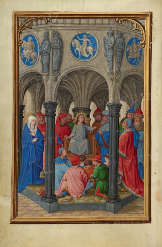 Jesus Among the Doctors; Prayer Book of Cardinal Albrecht of Brandenburg, about 1525-1530. Creator: Simon Bening.