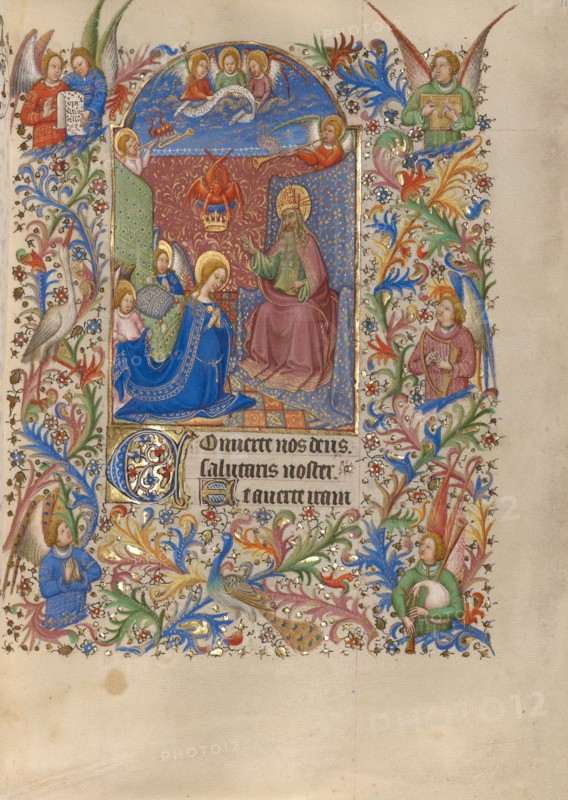 The Coronation of the Virgin; Book of Hours, about 1420. Creator: Spitz Master.