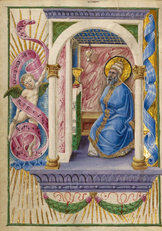 Saint Gregory; Gualenghi-d'Este Hours, about 1469. Creator: Taddeo Crivelli.