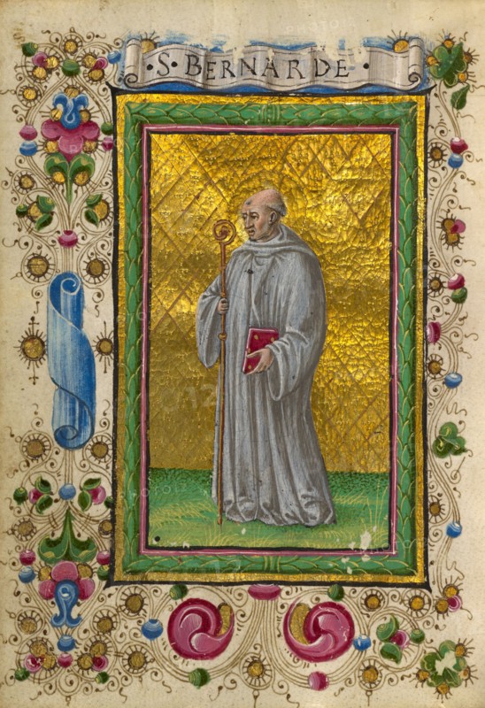 Saint Bernard; Gualenghi-d'Este Hours, about 1469. Creator: Taddeo Crivelli.