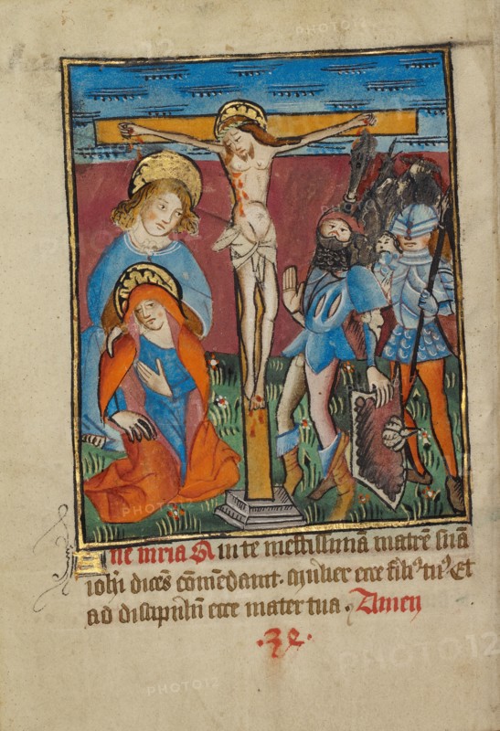 The Virgin Before the Cross; Illustrated Vita Christi, with devotional supplements, about 1480-1490. Creator: Unknown.
