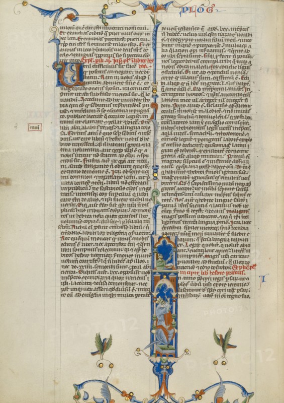 Initial I: King Cyrus II Ordering the Building of the Temple In Jerusalem, about 1250-1262. Creator: Unknown.