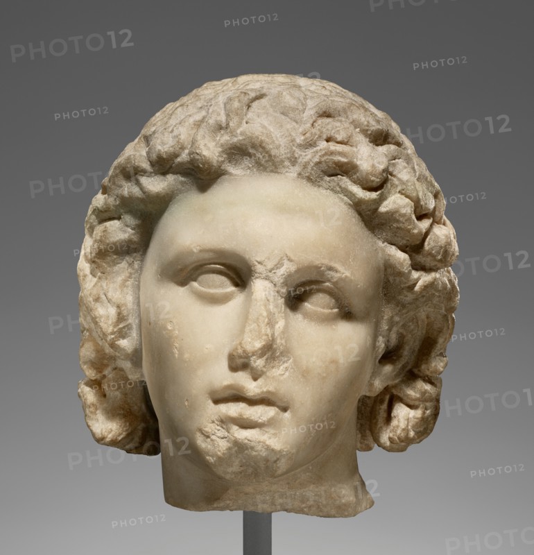 Portrait of Alexander the Great; Head of Alexander the Great, about 320 BC. Creator: Unknown.