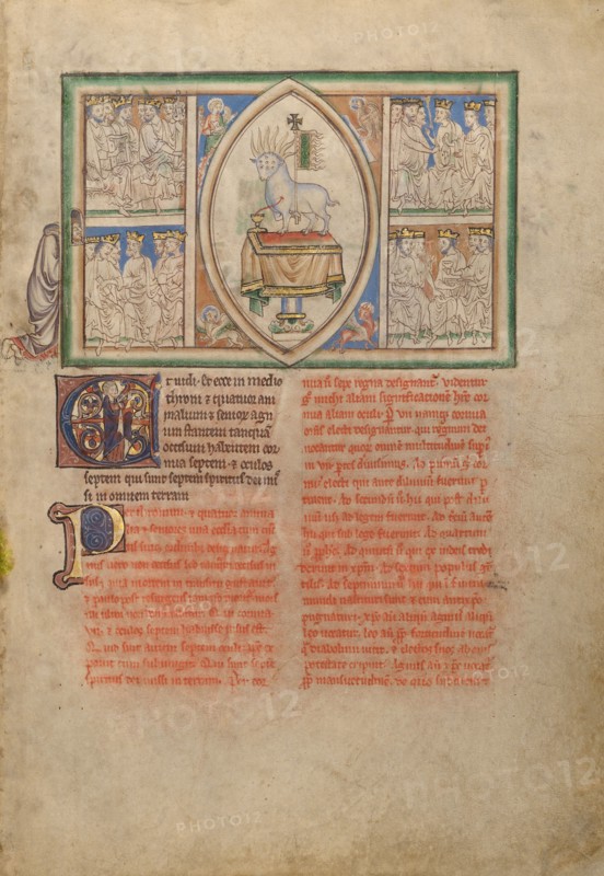 The Vision of the Lamb in the Midst of the Four Living Creatures and the Twenty..., about 1255-1260. Creator: Unknown.
